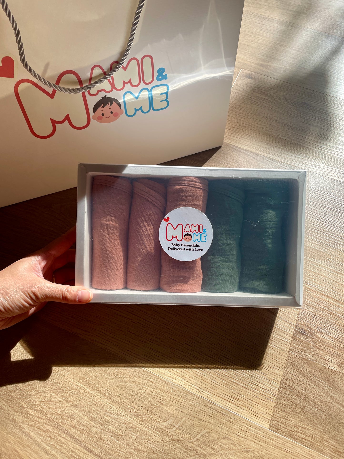 5-Piece Muslin Burping Cloths Gift Set