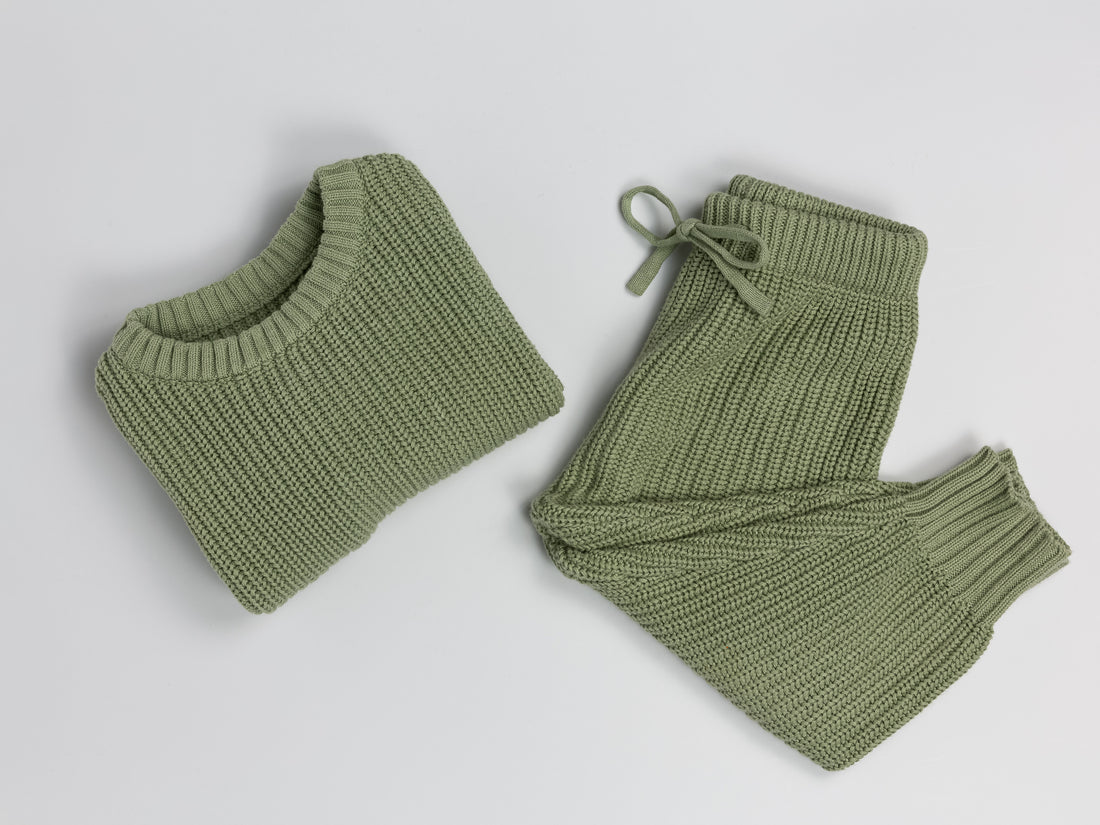 MaMi & Me Baby Toddler Cotton Knit Sweater Set Outfits