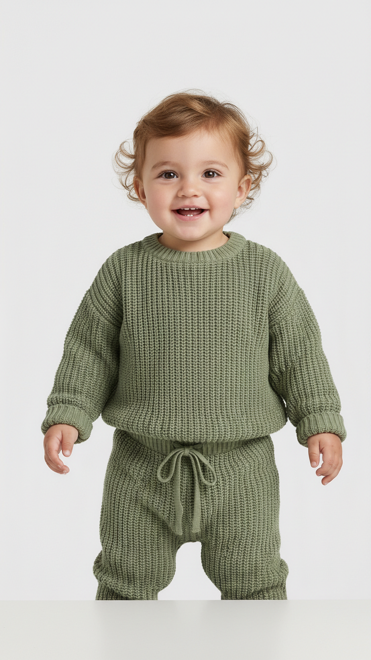 Evergreen Baby & Toddler Knit Sweater & Pants Set