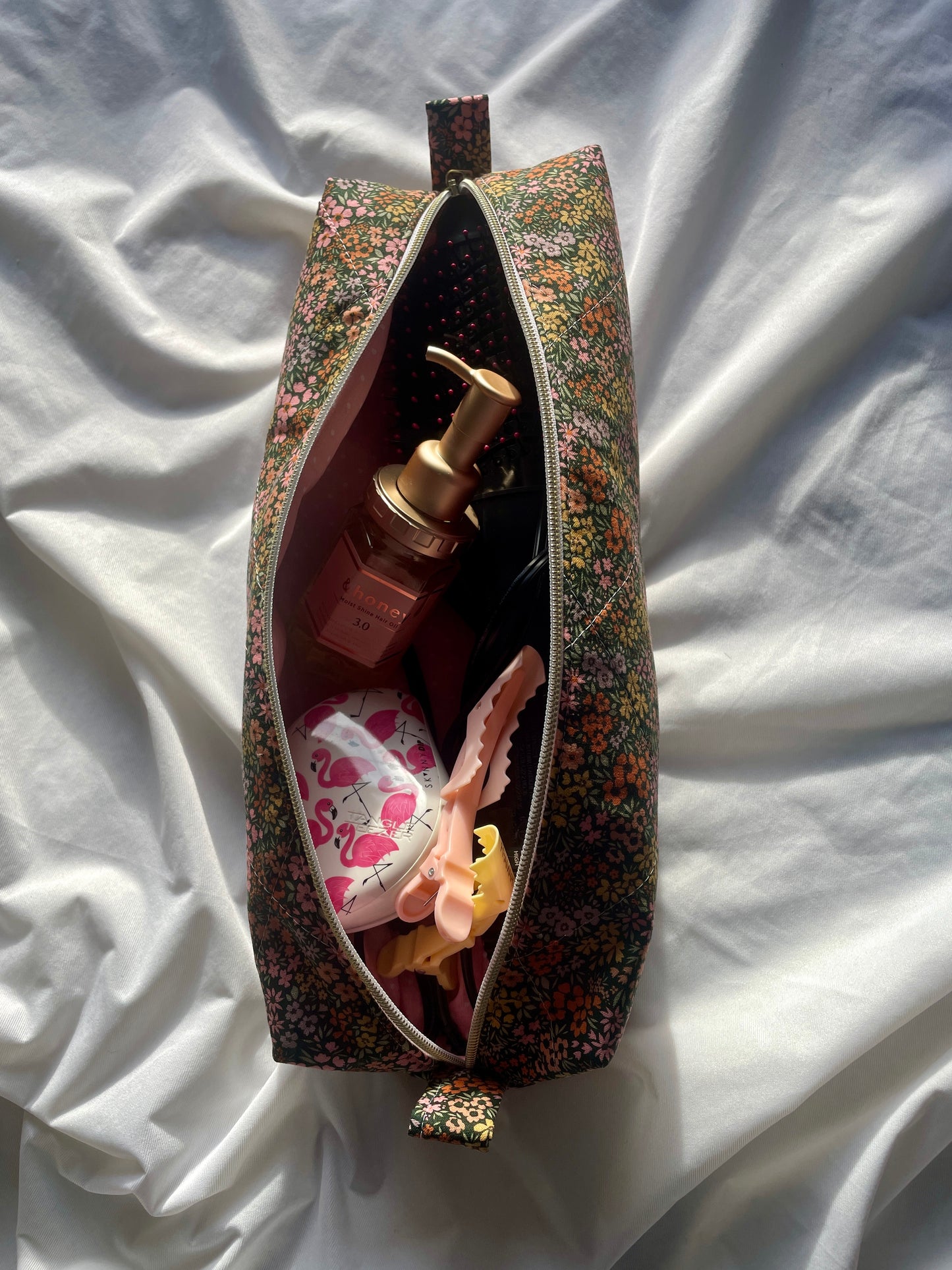Wildflower Meadow Quilted Hair Tools Bag (Large)