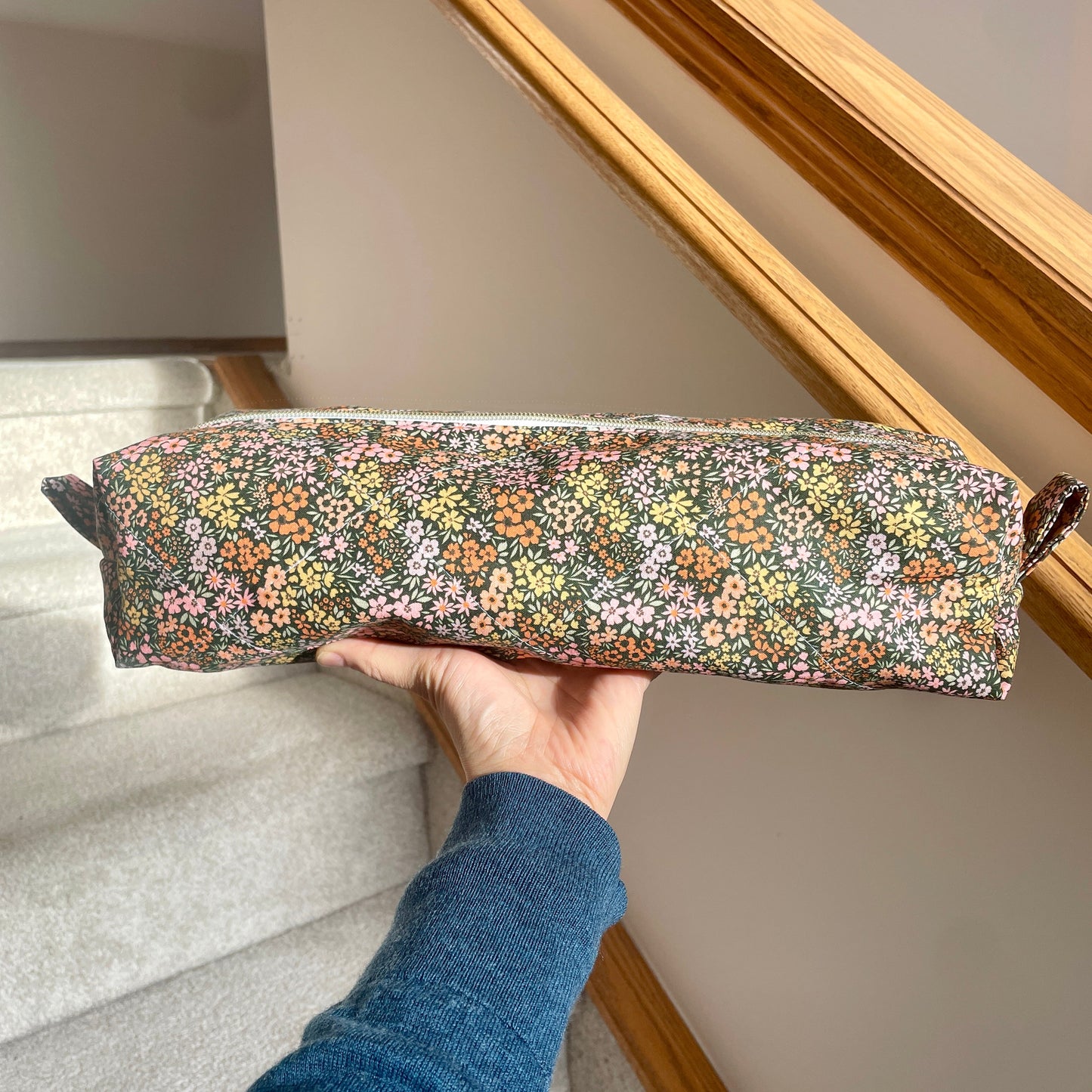 Wildflower Meadow Quilted Hair Tools Bag (Large)