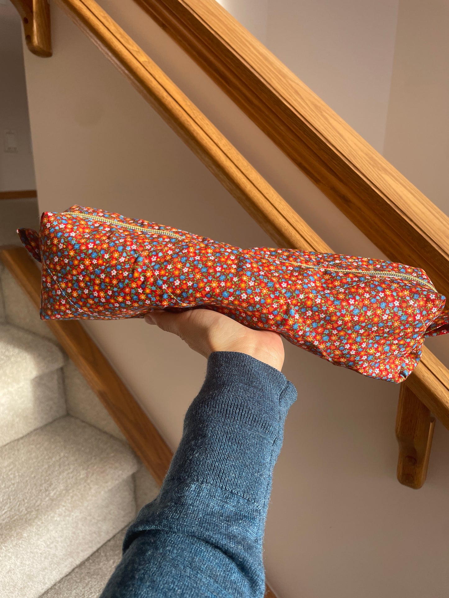 Retro Picnic Quilted Hair Tools Bag (Small)