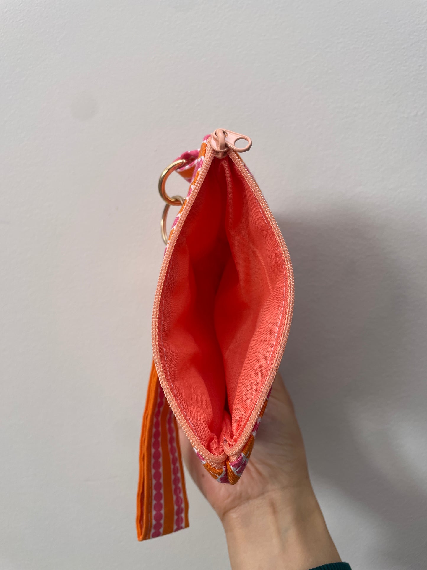 Quilted Mid Modern Wallet & Wrislet | Handmade Cotton Zipper Pouch
