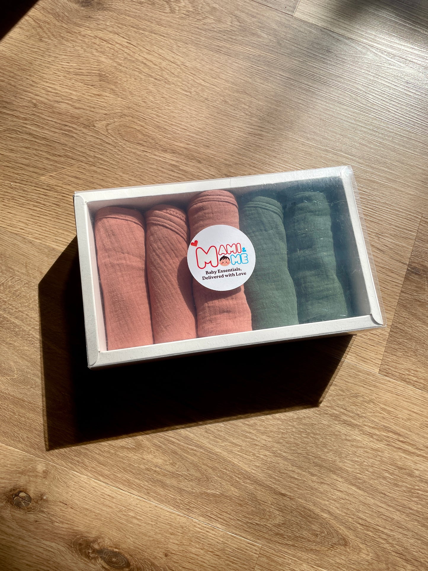 5-Piece Muslin Burping Cloths Gift Set