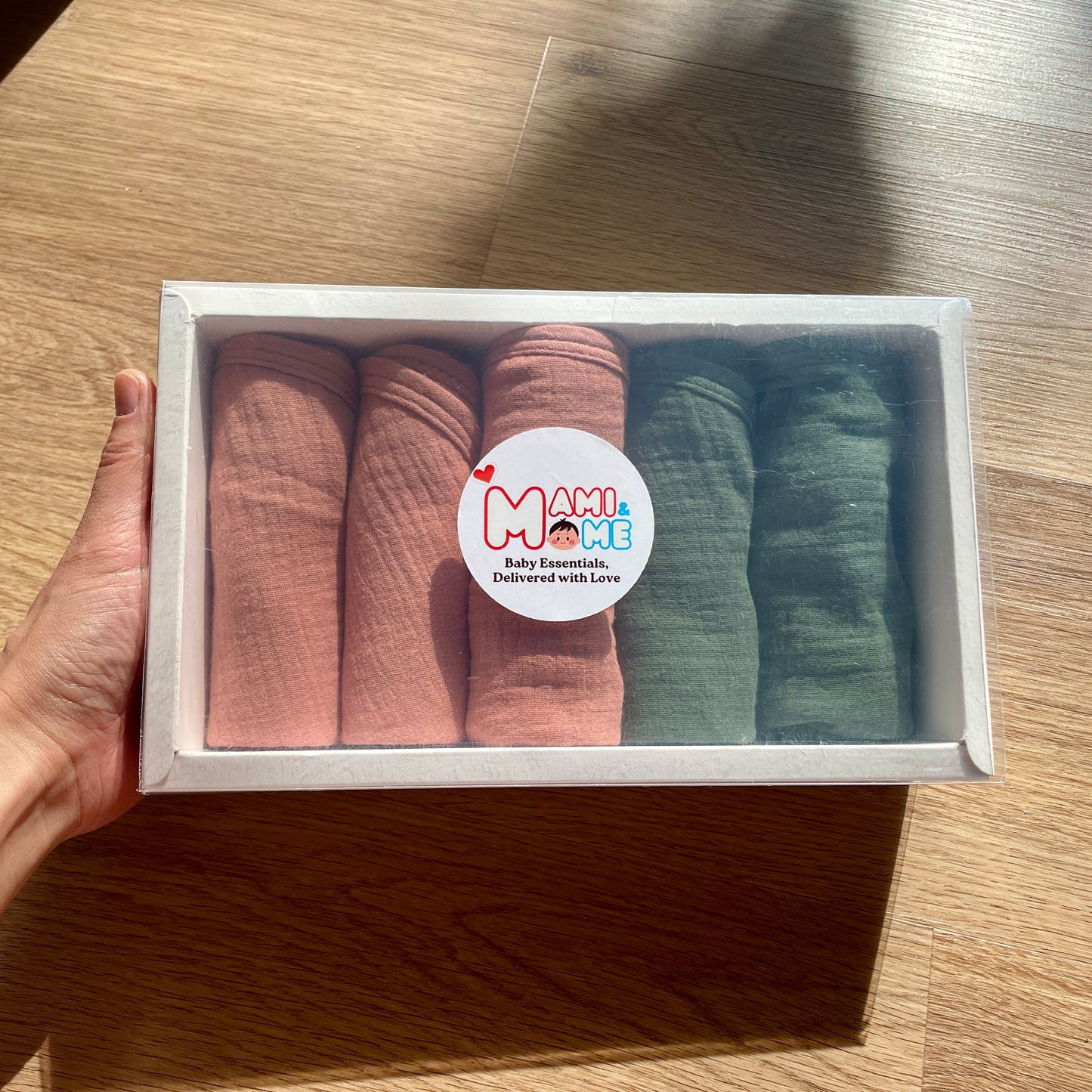 5-Piece Muslin Burping Cloths Gift Set
