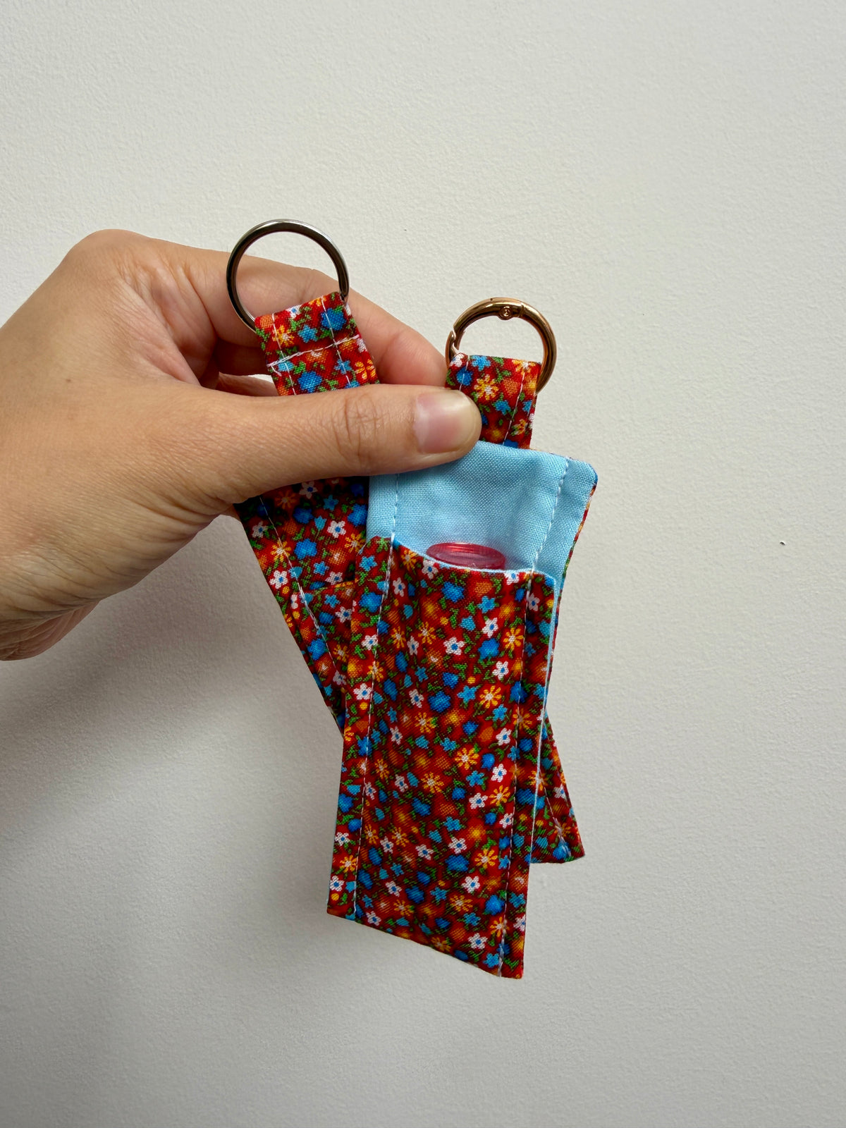 Ditsy Floral Lip Balm Keychain Holder