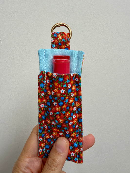 Ditsy Floral Lip Balm Keychain Holder