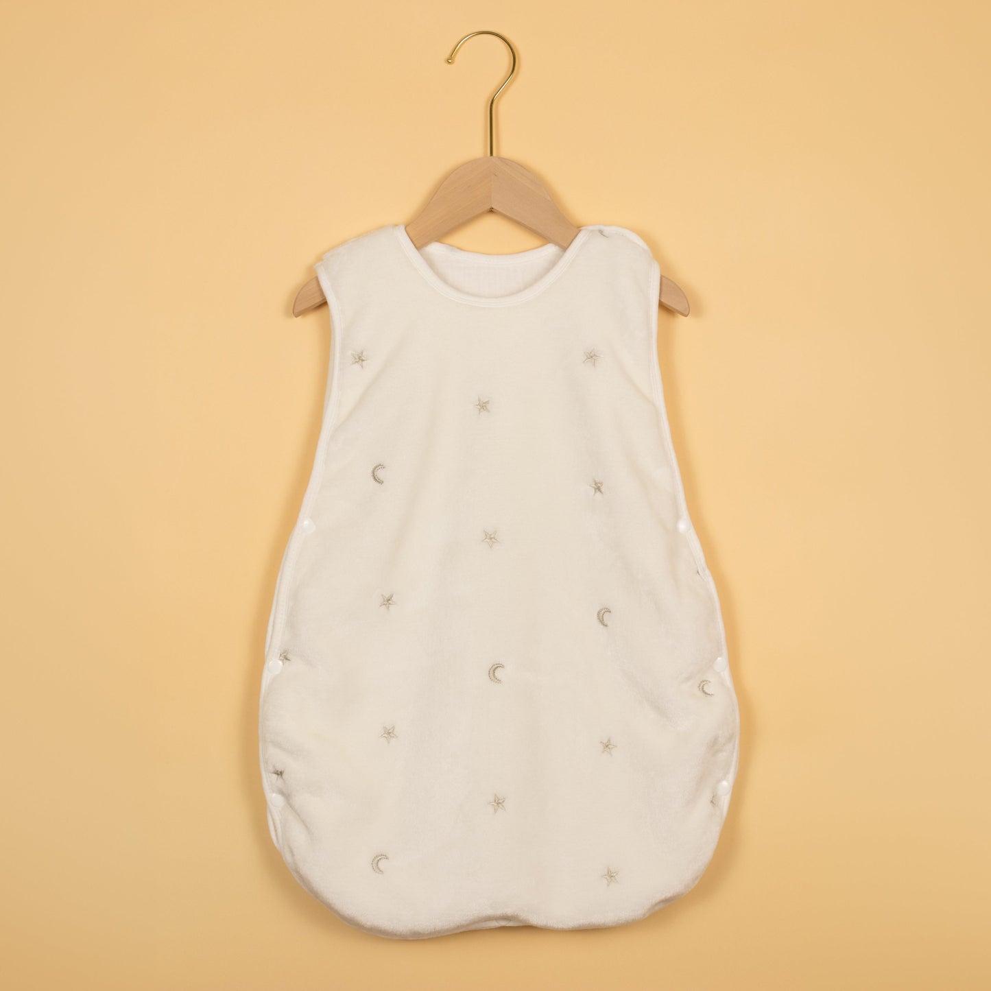 Gold Embroidered Fleece Snap Button Sleepsack