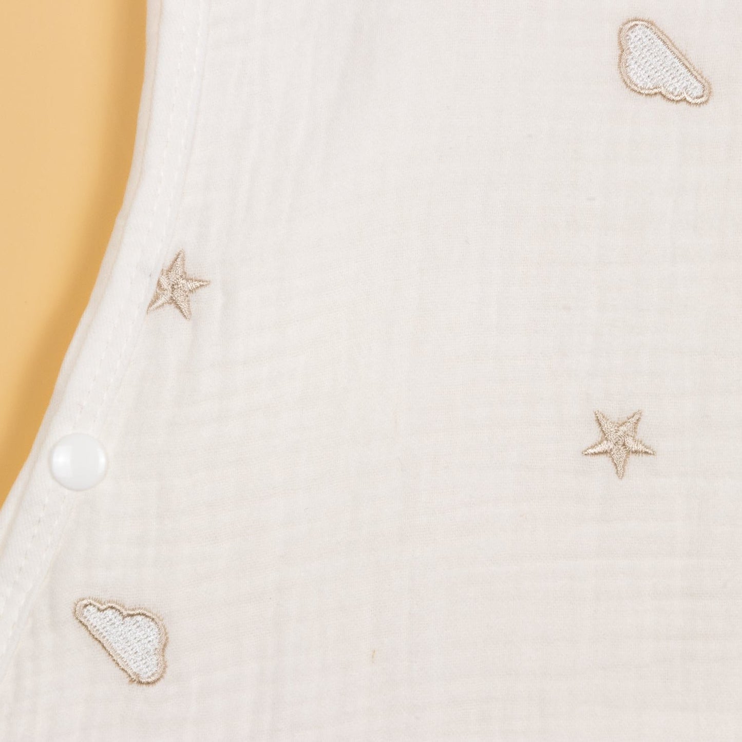 Gold Embroidered Muslin Snap Button Sleepsack